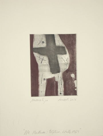 Monotipo Millares15 - 2016 - Plancha 16x12cm -  Papel 250gr. Canson Guarro